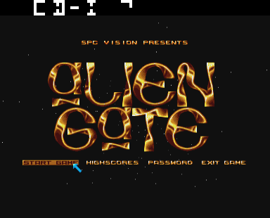 Alien Gate Title Screen